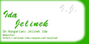 ida jelinek business card